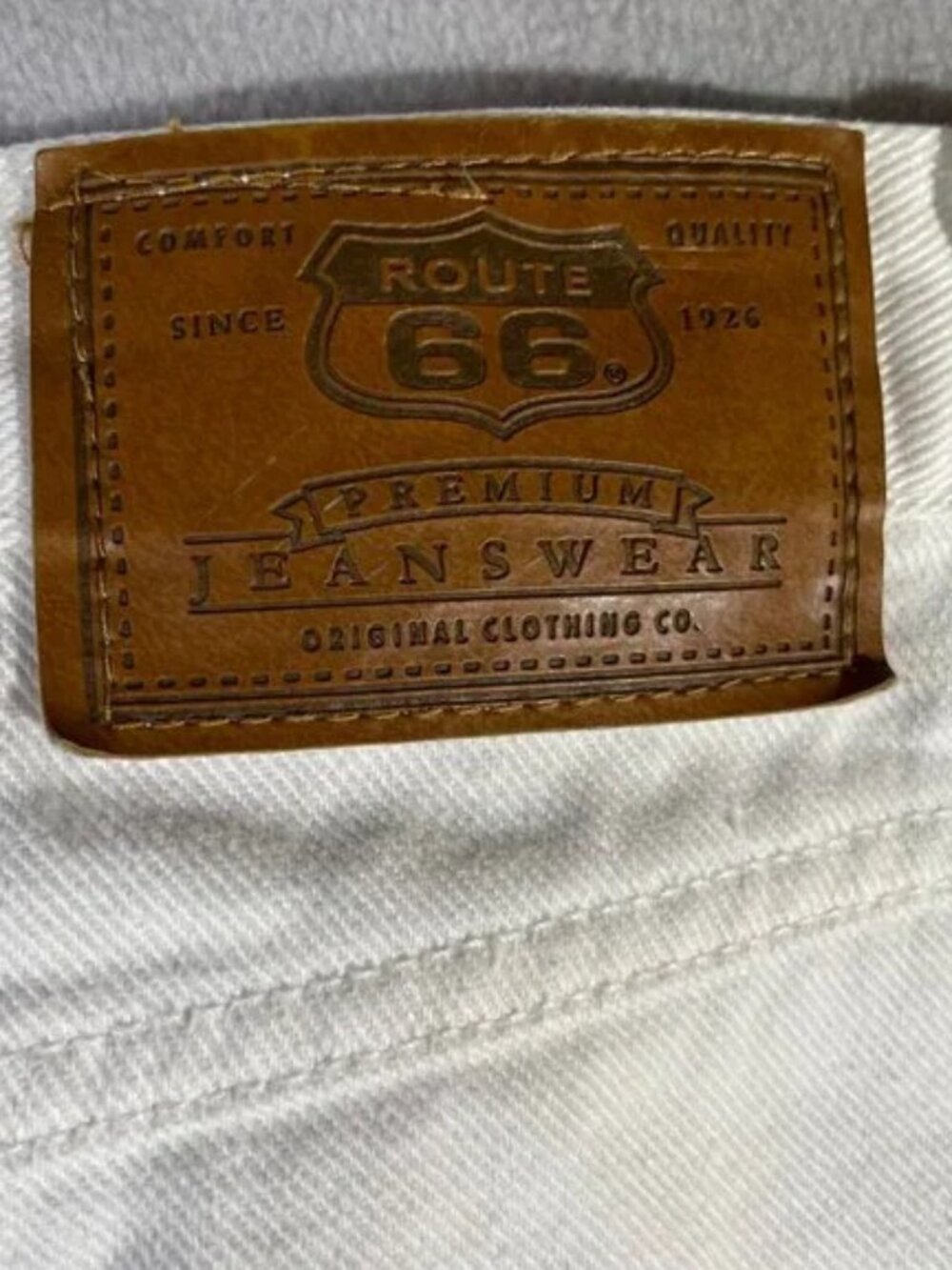Route 66 Vintage 90s High Waisted Tapered denim Jeans White Heavy Cotton Size 8 - Picture 4 of 13